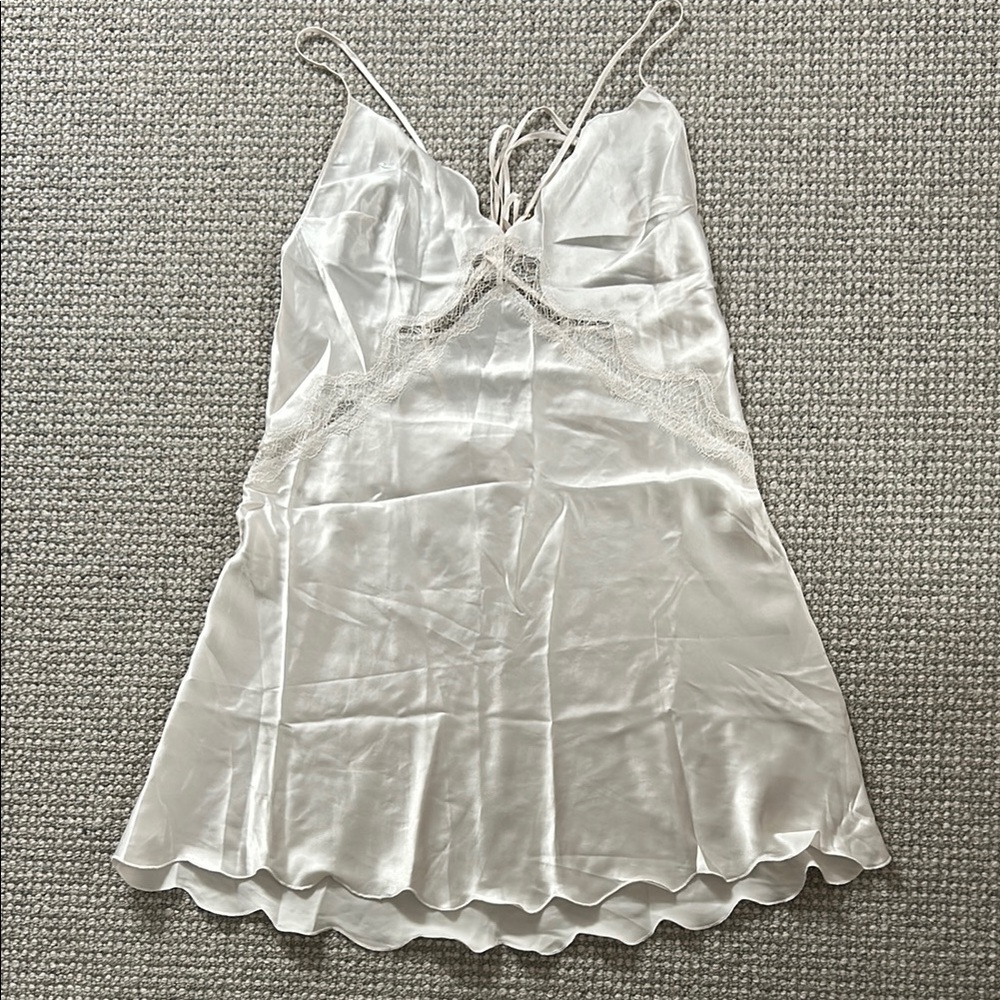 Pale Pink Lace Trim Chemise